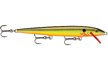 Image of Rapala Original Floater 13 Lure, Bleeding Hot Olive, F13BHO