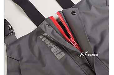 Image of Rapala Rain Bib, Grey Red, Large, RR1B-L