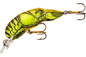 Image of Rebel Lures Rebel Crawfish 1 11/16in, 3/16oz , 4- 6 Cranking Depth, Chartreuse/Brown, F6867