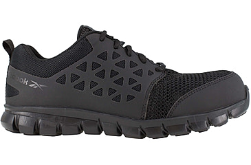 Image of Reebok Sublite Cushion Work Shoe Toe Athletic Oxford - Mens, Black, 8.5, Wide, 690774453845