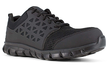 Image of Reebok Sublite Cushion Work Shoe Toe Athletic Oxford - Mens, Black, 8.5, Wide, 690774453845