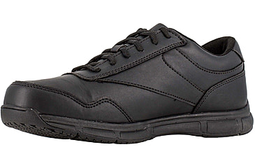 Image of Reebok Jorie LT Slip Resistant Oxford, Soft Toe Work Shoe - Womens, 8.5 US, Medium, Black, RB113-Black-8.5-Womens-M