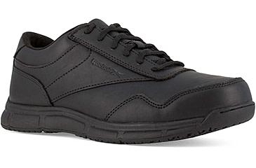 Image of Reebok Jorie LT Slip Resistant Oxford, Soft Toe Work Shoe - Womens, 8.5 US, Medium, Black, RB113-Black-8.5-Womens-M