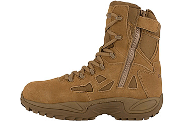 Image of Reebok Mens Rapid Response RB Stealth 8in Boot w/Side Zipper, Coyote, 11.5, RB8850-COYOTE-11.5-MENS-W