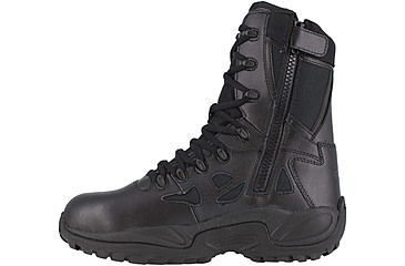 Image of Reebok Rapid Response RB Wos 8in. Black Military Boot, 5 RB874-BLK-5-WOMEN-W