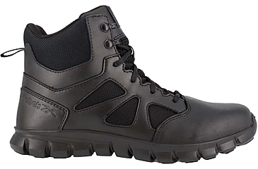 Image of Reebok Sublite Cushion 6 inch Soft Toe Tactical Boot w/Side Zip - Mens, Wide, Black, 4.5, 690774455153