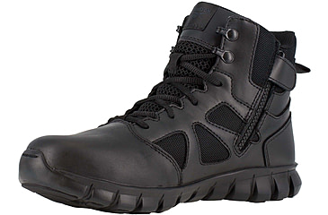 Image of Reebok Sublite Cushion 6 inch Soft Toe Tactical Boot w/Side Zip - Mens, Wide, Black, 4.5, 690774455153