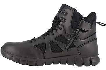Image of Reebok Sublite Cushion 6 inch Soft Toe Tactical Boot w/Side Zip - Mens, Wide, Black, 4.5, 690774455153
