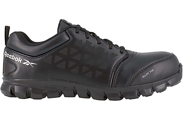 Image of Reebok Sublite Cushion Athletic Oxford, Alloy Toe Work Shoe - Mens, Black, 10.5M, RB4047-Black-10.5-Mens-M