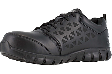 Image of Reebok Sublite Cushion Athletic Oxford, Alloy Toe Work Shoe - Mens, Black, 10.5M, RB4047-Black-10.5-Mens-M