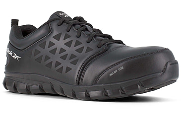 Image of Reebok Sublite Cushion Athletic Oxford, Alloy Toe Work Shoe - Mens, Black, 10.5M, RB4047-Black-10.5-Mens-M