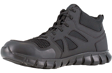 Image of Reebok Sublite Cushion Mid, Soft Toe Tactical Boot - Womens, Black, 6.5M, RB805-Black-6.5-Female-M
