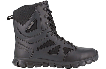 Image of Reebok Sublite Cushion Waterproof, 8 inch Soft Toe Tactical Boot w/Side Zip - Mens, Black, 5.5W, RB8806-Black-5.5-Male-W