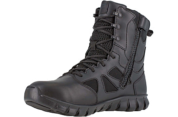 Image of Reebok Sublite Cushion Waterproof, 8 inch Soft Toe Tactical Boot w/Side Zip - Mens, Black, 5.5W, RB8806-Black-5.5-Male-W