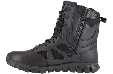 Image of Reebok Sublite Cushion Waterproof, 8 inch Soft Toe Tactical Boot w/Side Zip - Mens, Black, 5.5W, RB8806-Black-5.5-Male-W