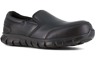 Image of Reebok Sublite Cushion Work Athletic Oxford - Womens, Black, 8.5, Medium, 690774464124