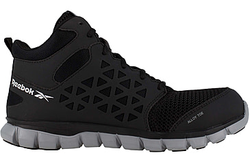 Image of Reebok Sublite Cushion Work Shoe Athletic Mid Cut - Womens, Black, 6.5, Medium, 690774469891
