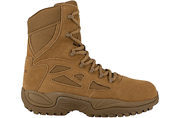 Image of Reebok Womens Rapid Response RB Stealth 8in Boots w/Side Zipper, Coyote, 6.5, RB885-COYOTE-6.5-Womens-W