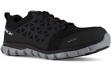 Image of Reebok Sublite Cushion Work Athletic Oxford Shoes - Womens, Medium, Black, 5.5, 690774425064