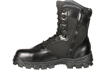 Image of Rocky Boots Alpha Force Zipper Waterproof Public Service Boot - Mens, Black, 7.5, Medium, FQ0002173-ME-7.5