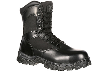 Image of Rocky Boots Alpha Force Zipper Waterproof Public Service Boot - Mens, Black, 7.5, Medium, FQ0002173-ME-7.5