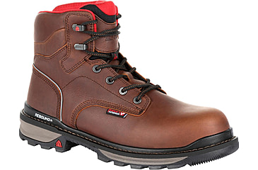 Image of Rocky Boots Rams Horn Full-grain Leather Waterproof Composite Toe Work Boot - Men's, 10 US, Medium, Dark Brown, RKK0257-M-10