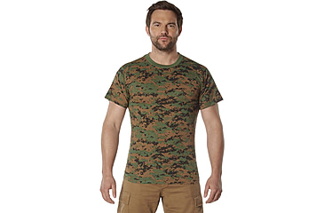 Image of Rothco 100% Cotton Camo T-Shirt - Mens, Woodland Digital Camo, Medium, 60575-WoodlandDigitalCamo-M