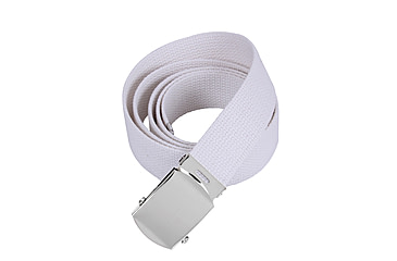 Image of Rothco 44 Inch Military Web Belts, Chrome, White, 4177-Chrome-White