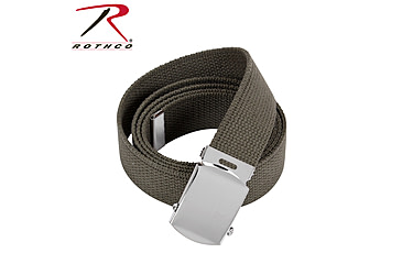 Image of Rothco 44 Inch Military Web Belts, Chrome, Olive Drab, 4177-Chrome-OliveDrab