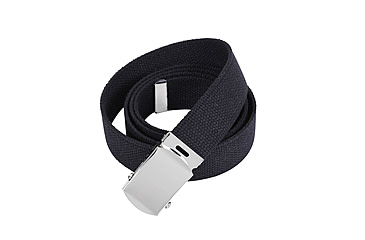 Image of Rothco 64 Inch Military Color Web Belts, Chrome, Black, 4264-Chrome-Black