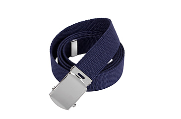 Image of Rothco 64 Inch Military Color Web Belts, Chrome, Navy Blue, 4264-Chrome-NavyBlue