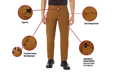 Image of Rothco Active Flex Canvas Work Pant, Work Brown, 32, 62081-WorkBrown-40Wx32L