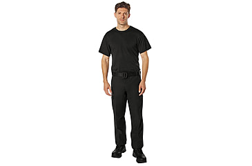 Image of Rothco Active Flex Fleece Lined Canvas Work Pants, Black, 28 Waist, 30 Inseam, 62090-Black-28Wx30L