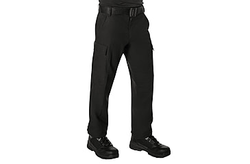 Image of Rothco Active Flex Fleece Lined Canvas Work Pants, Black, 28 Waist, 30 Inseam, 62090-Black-28Wx30L