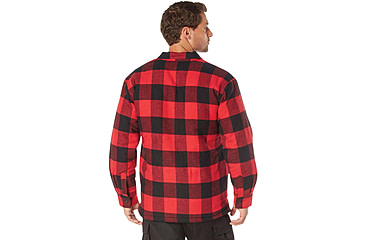 Image of Rothco Buffalo Plaid Quilted Lined Jacket - Mens, Red, Small, 10146-S