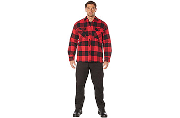 Image of Rothco Buffalo Plaid Quilted Lined Jacket - Mens, Red, Small, 10146-S