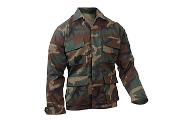 Image of Rothco Camo BDU Shirt, Woodland Camo, M, 7940-WoodlandCamo-M