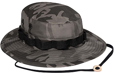 Image of Rothco Camo Boonie Hat, Black Camo, 7, 58032-BlackCamo-7