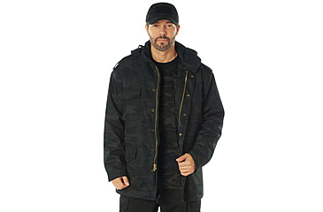 Image of Rothco Camo M-65 Field Jacket, 3XL, Midnight Black Camo, 12074-MidnightBlackCamo-3XL