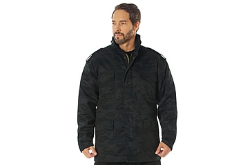 Image of Rothco Camo M-65 Field Jacket, 3XL, Midnight Black Camo, 12074-MidnightBlackCamo-3XL