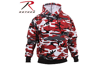 Image of Rothco Camo Pullover Hooded Sweatshirt, Red Camo, XL, 2790-RedCamo-XL