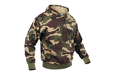 Image of Rothco Camo Pullover Hooded Sweatshirt, Woodland Camo, XL, 6590-WoodlandCamo-XL