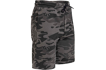 Image of Rothco Camo &amp; Solid Color Sweatshorts - Mens, Black Camo, Small, 1785-BlackCamo-S