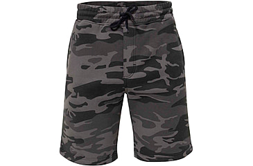 Image of Rothco Camo &amp; Solid Color Sweatshorts - Mens, Black Camo, Small, 1785-BlackCamo-S