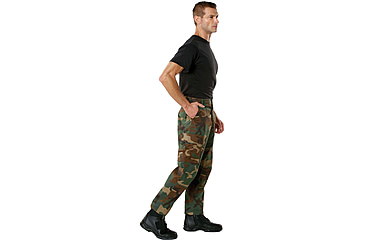 Image of Rothco Camo Tactical BDU Pants - Mens, Woodland Camo, Small Long, 7942-WoodlandCamo-S-Long