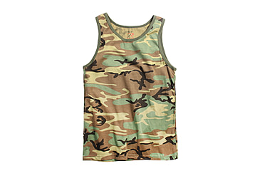 Image of Rothco Camo Tank Top, Woodland Camo, Small, 6702-WoodlandCamo-S