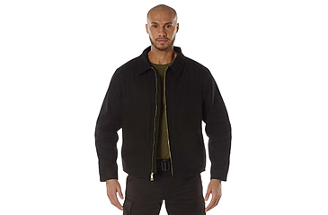 Image of Rothco Canvas Work Jacket, Black, Small, 613902039124