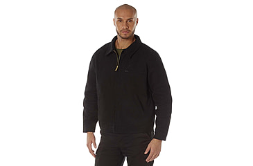 Image of Rothco Canvas Work Jacket, Black, Small, 613902039124