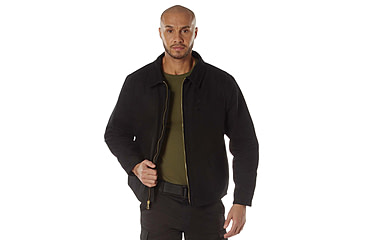 Image of Rothco Canvas Work Jacket, Black, Small, 613902039124