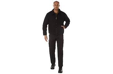 Image of Rothco Canvas Work Jacket, Black, Small, 613902039124
